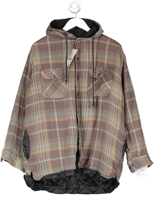 Bay Trading Co Brown Checked Shacket UK L
