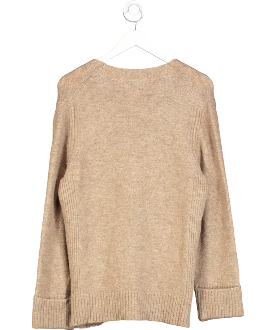 River Island Brown Long Sleeve Buttoned Cardigan UK XS