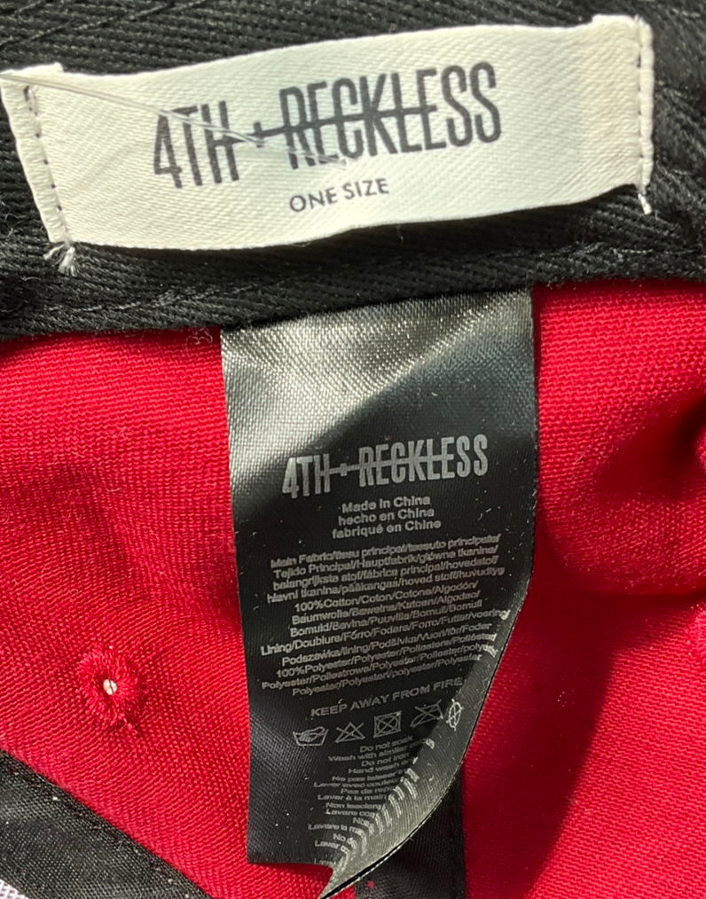 4th & Reckless Red Sports Club Embroidered Cap One Size