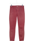 L'agence Burgundy Red Marguerite Coated Skinny Jean W27