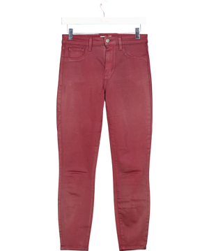 L'agence Burgundy Red Marguerite Coated Skinny Jean W27