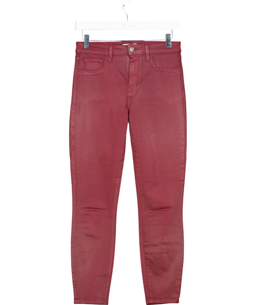 L'agence Burgundy Red Marguerite Coated Skinny Jean W27