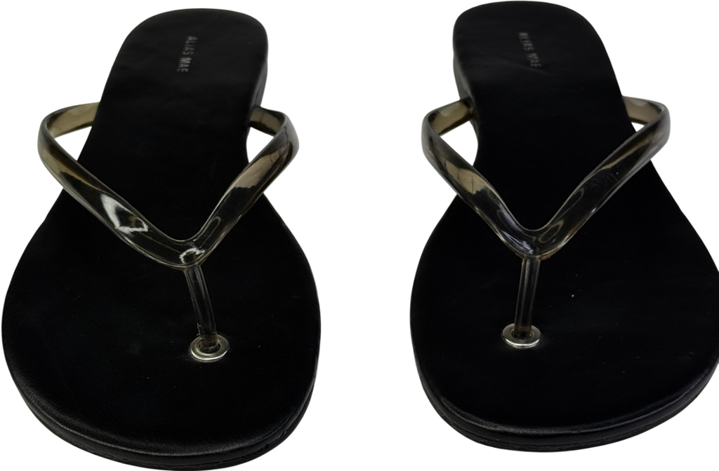 Black Alias Mae Henry Thong Flip Flops UK 6 EU 39 👠