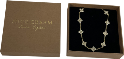 Nice Cream London Metallic Multi-mini Hydrangea Necklace One Size