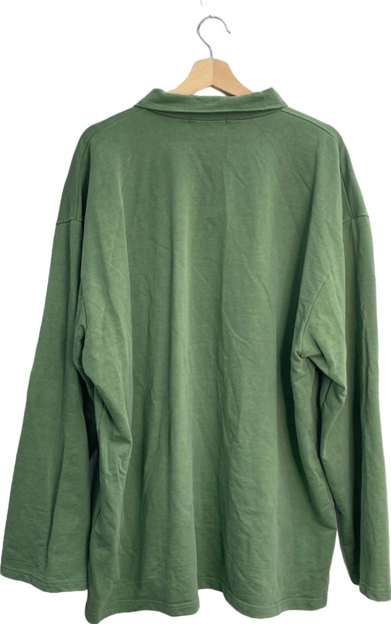 Garments Green Archive Long Sleeve Polo UK M