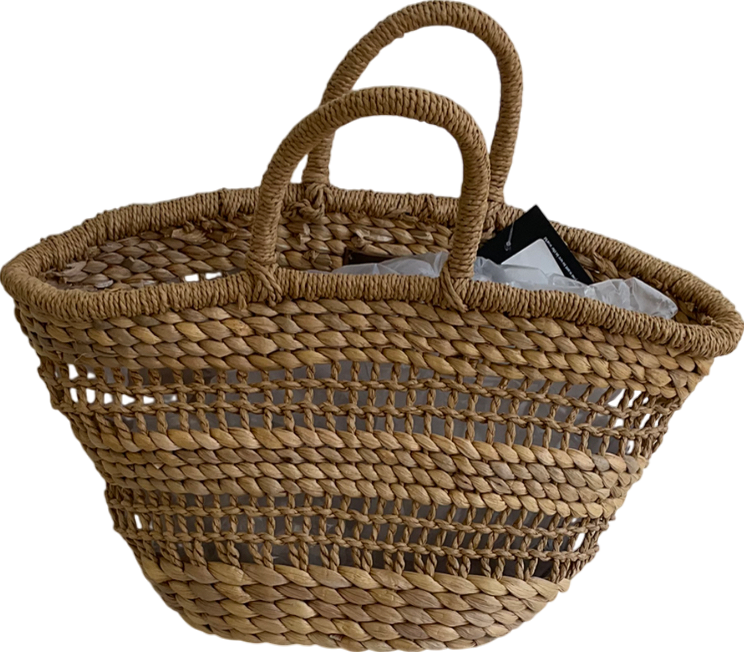 Beige Raffia Bag One Size