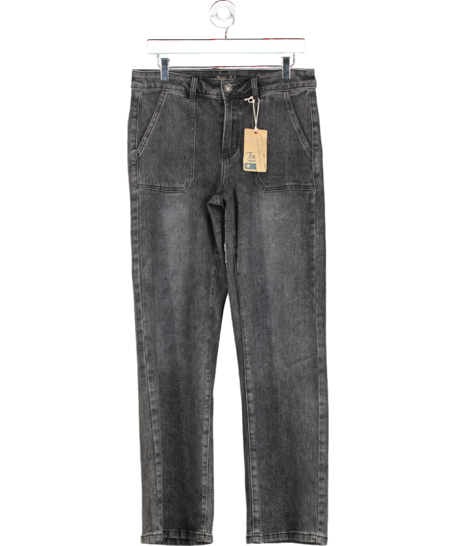 LAW & CO Toxic Wash Black Wide Leg Jeans Uk 12 UK L