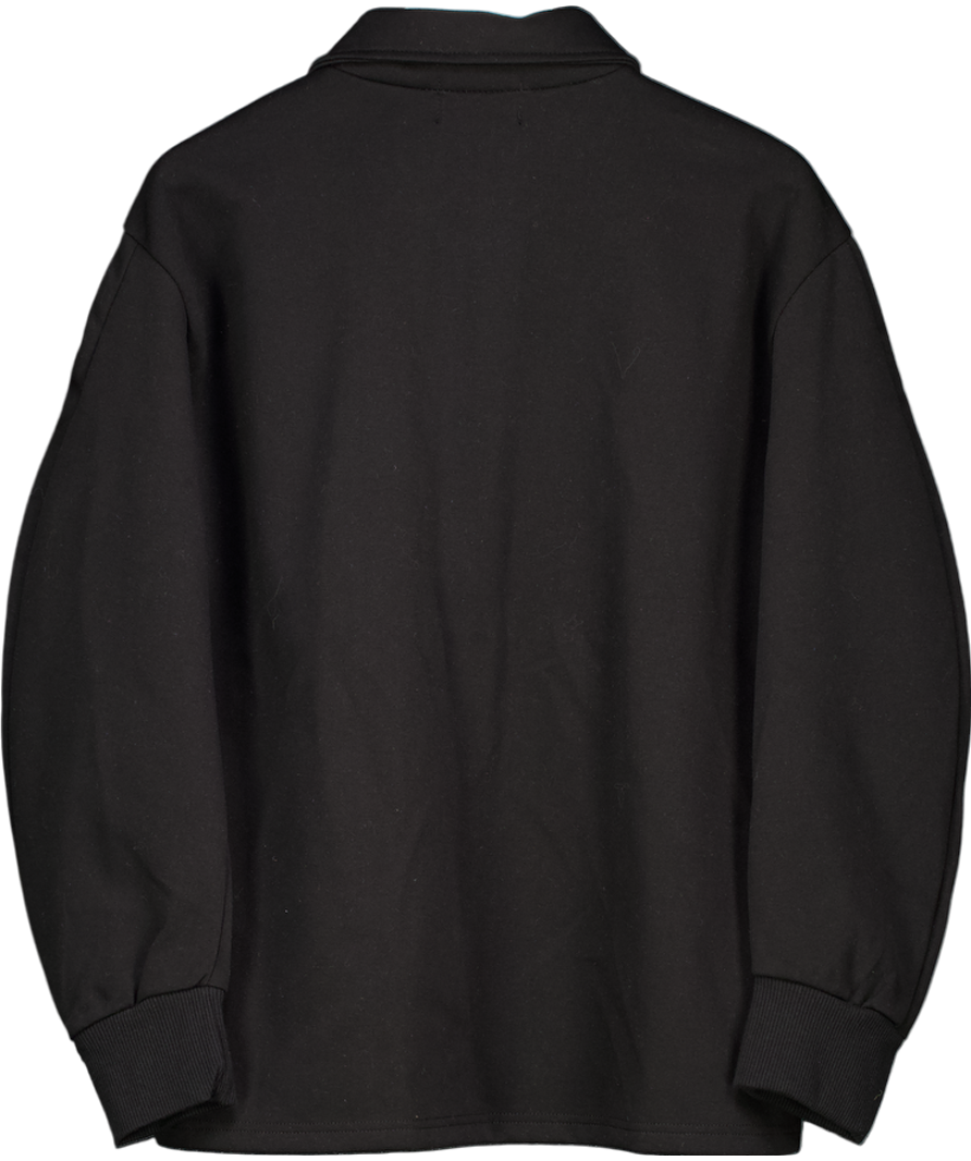 void Black Long Sleeved  Polo Shirt UK L