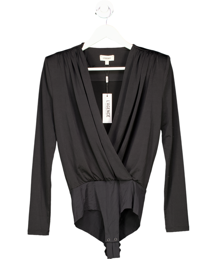 LAGENCE Black Winona Bodysuit UK XS