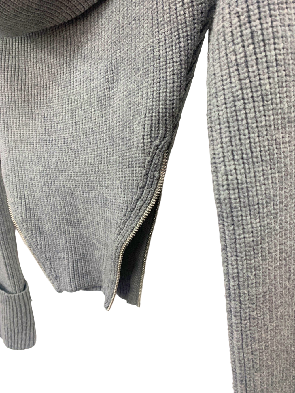 Manière de Voir Grey Ribbed Off-Shoulder Jumper UK 10