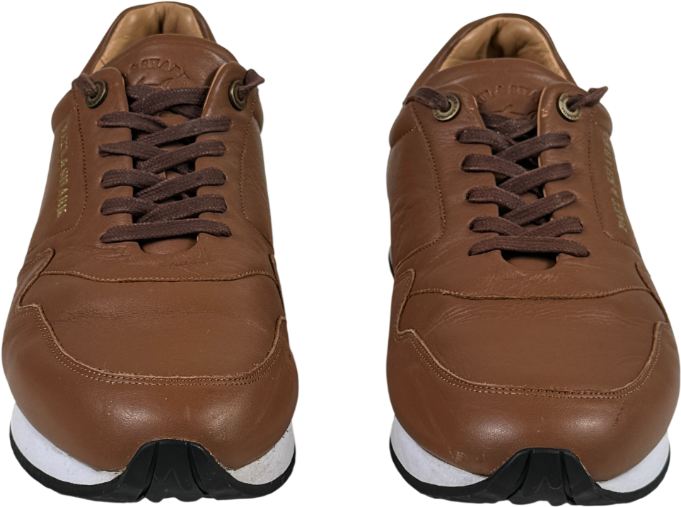 PAUL & SHARK Tigre Trainer Tan Brown /white UK 9 EU 43 👞