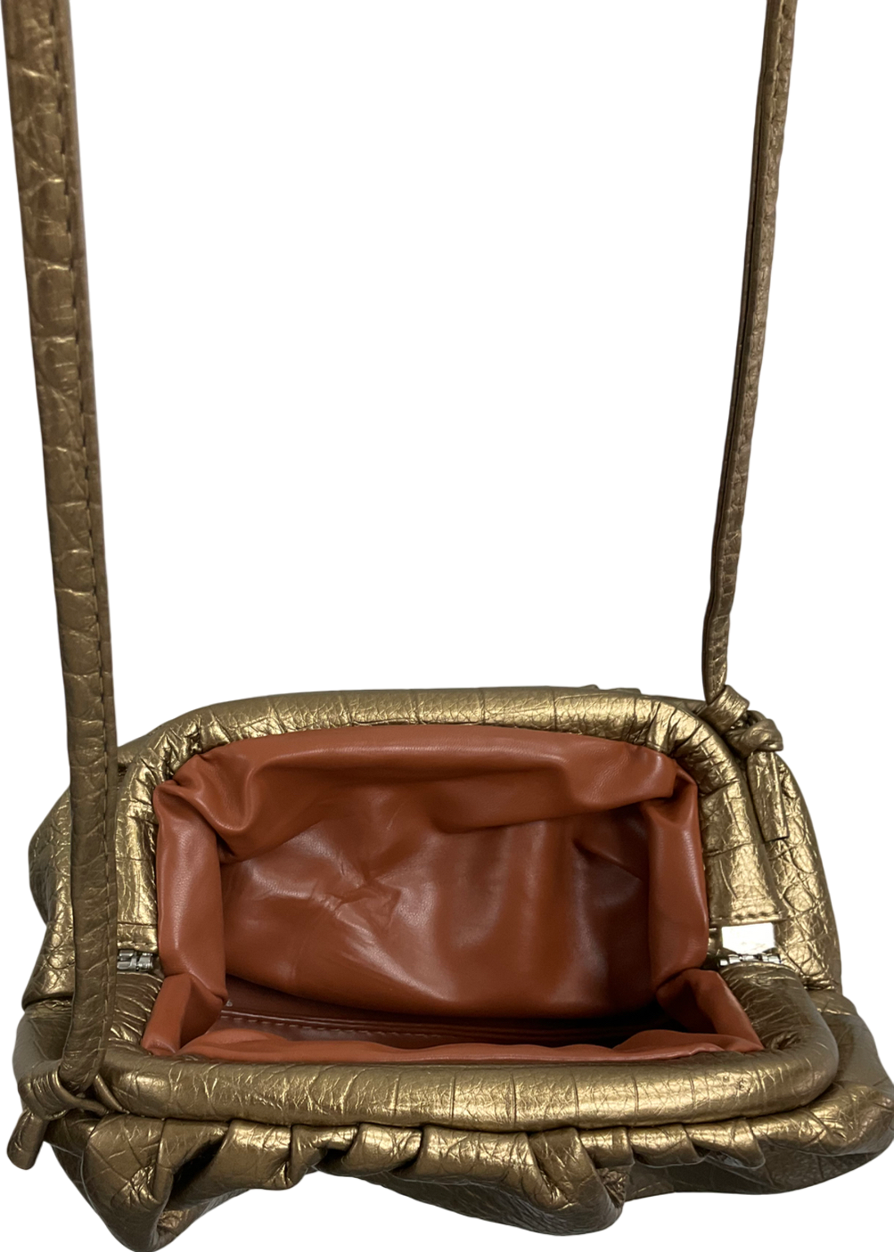 Metallic Croc Print Cross Body/clutch Bag