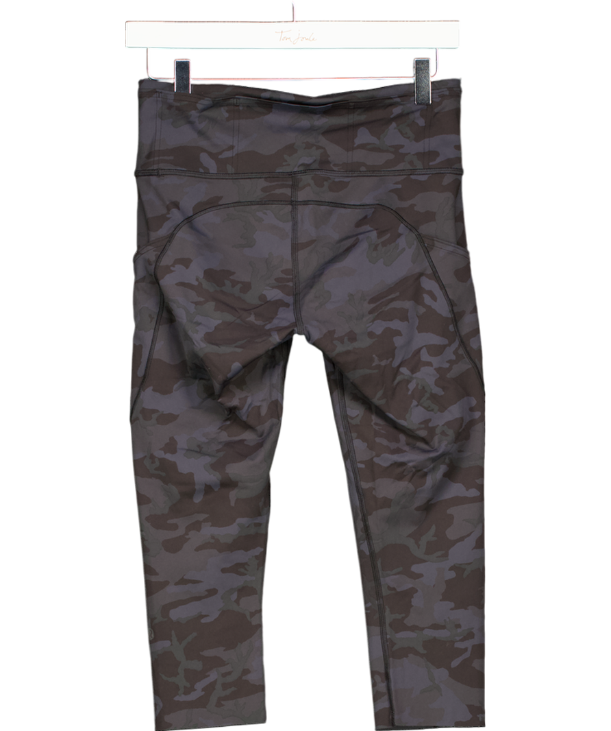 Lululemon Black Wunder Train High-rise Crop 23" UK 10