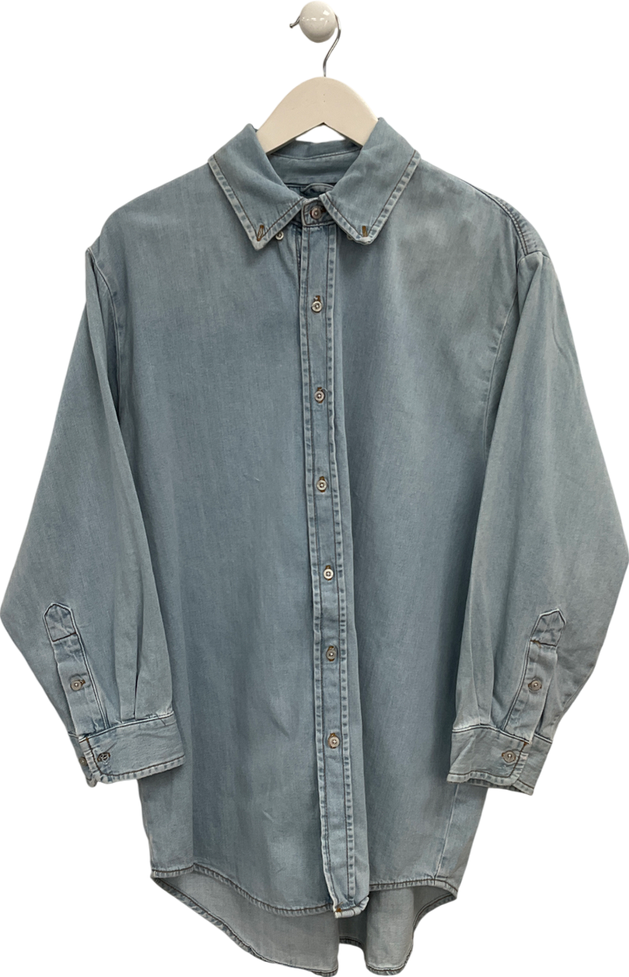ZARA Blue Denim Trf Shirt UK M