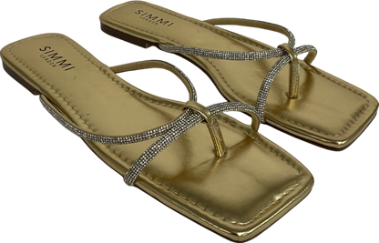 Simmi London Metallic Avila Bling Sandals UK 7 EU 40 👠