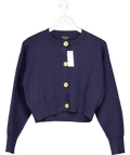 Karen Millen Navy Blue Cropped Cardigan UK S