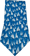 BROOKS BROTHERS Sky Blue Sailing Print Neck Tie One Size