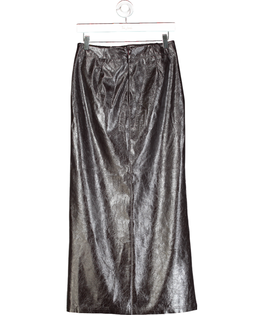 Next Brown Faux Leather Knee Length Skirt UK 6