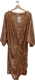 Joanna Hope Rose Gold Sequin Dress UK 26