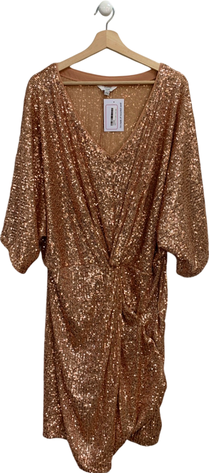 Joanna Hope Rose Gold Sequin Dress UK 26