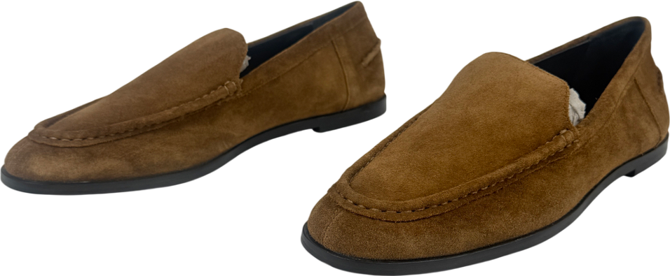 Jigsaw Brown Soft Suede Moccasin Loafer UK 7 EU 40