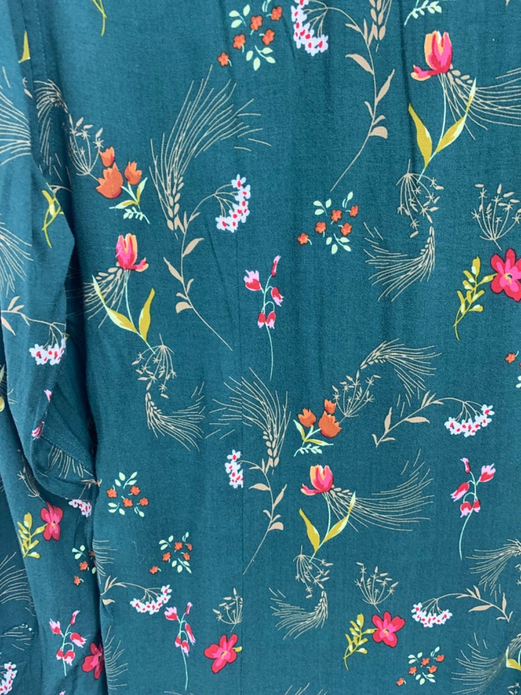 Reiss Green Floral Print Shirt UK L