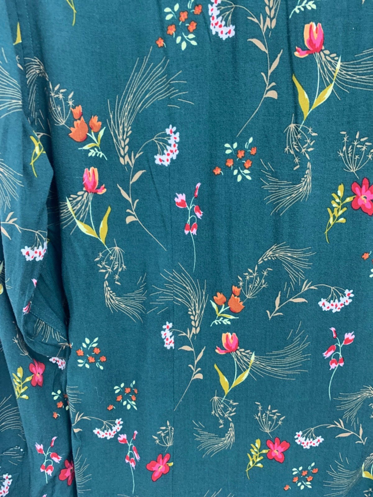 Reiss Green Floral Print Shirt UK L