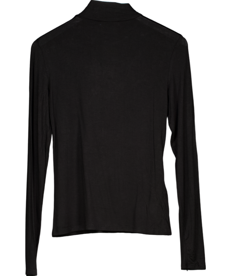 MANGO Black Turtleneck Long Sleeved T-shirt UK M