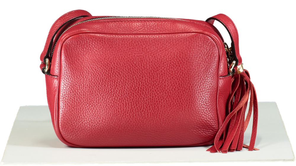 GUCCI Red Soho Disco Leather Bag One Size