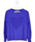 Mint Velvet Blue Ottoman Heart Jumper UK 16