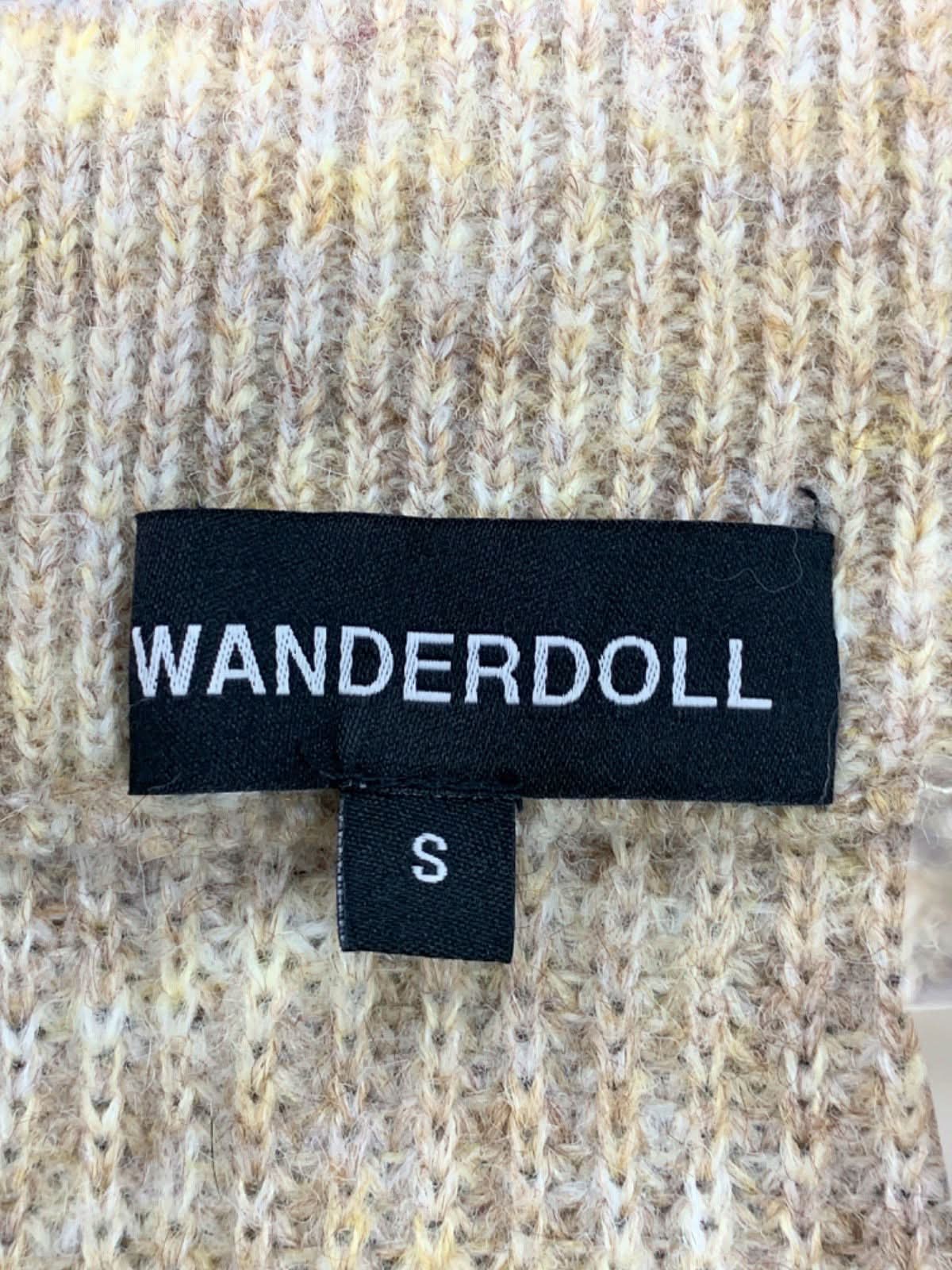 Wanderdoll Beige Ribbed Sweater Pants UK S