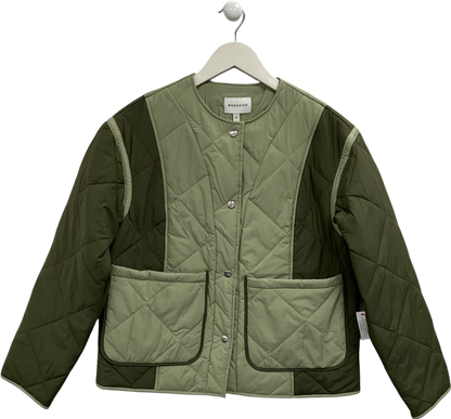 Monsoon Green Lulu Two Tone Quilted Jacket UK S