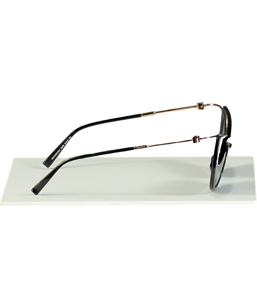 Max Mara Black Thin Frame Cat Eye Sunglasses One Size