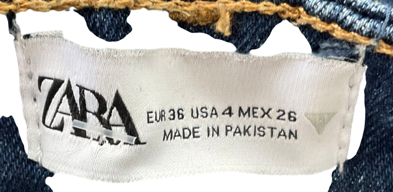 ZARA Deep Blue Straight Leg Jeans UK 8