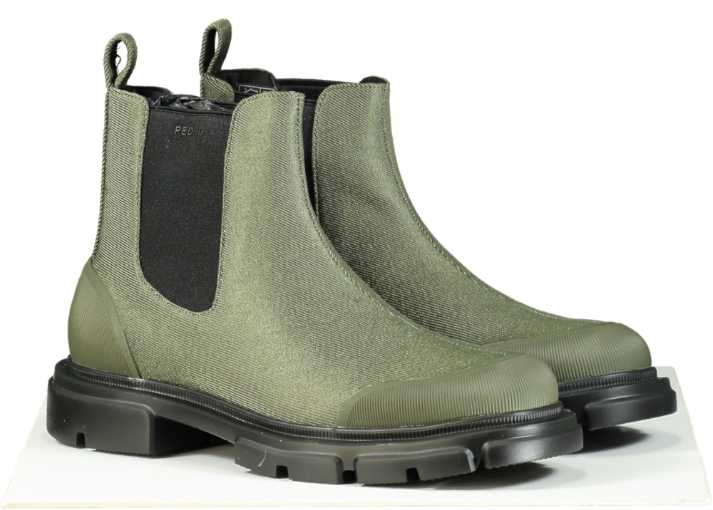 PEDRO Green Chelsea Boots UK 8 EU 42