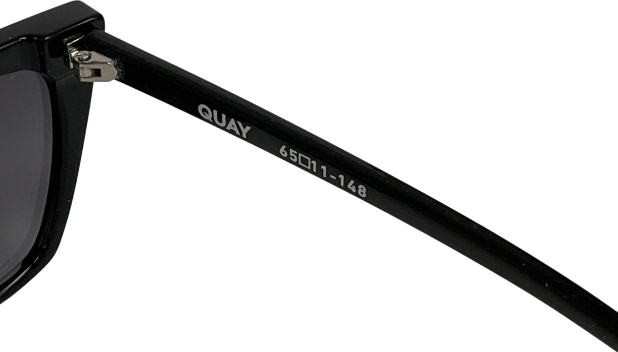 QUAY Black Frame / Smoke Lens Sunglasses One Size
