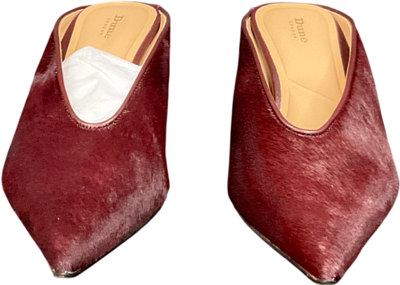 Dune Purple Decisive Leather High Vamp Mule UK 5 EU 38 👠