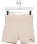 Madhappy Cream Biker Knitted Shorts UK S