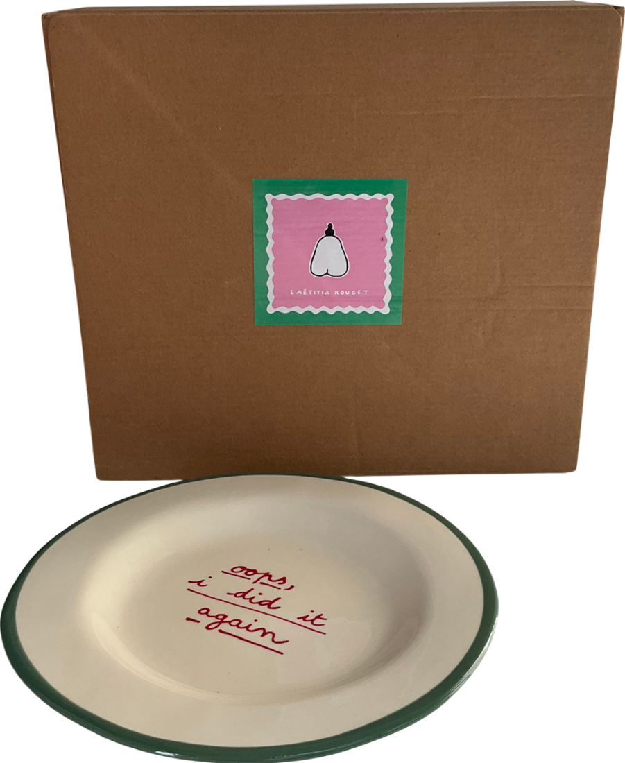 Laëtitia Rouget White Oops I Did It Again Plate