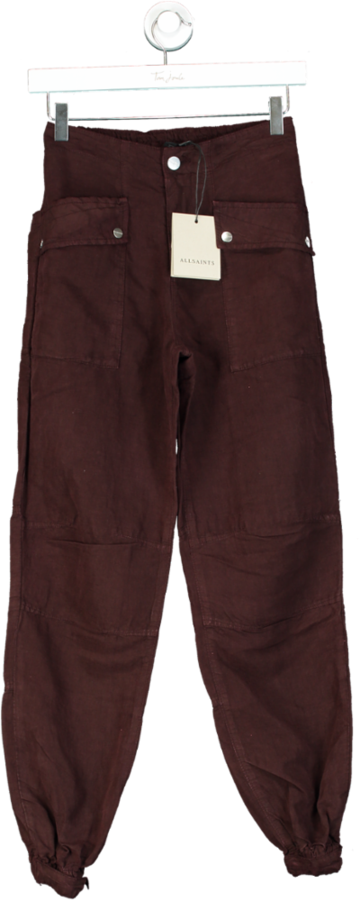 AllSaints Dark Wine Red Val Trouser UK 6