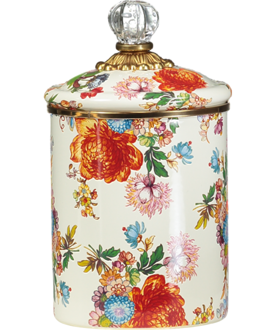 Mackenzie-Childs Multicoloured Flower Market Canister Medium