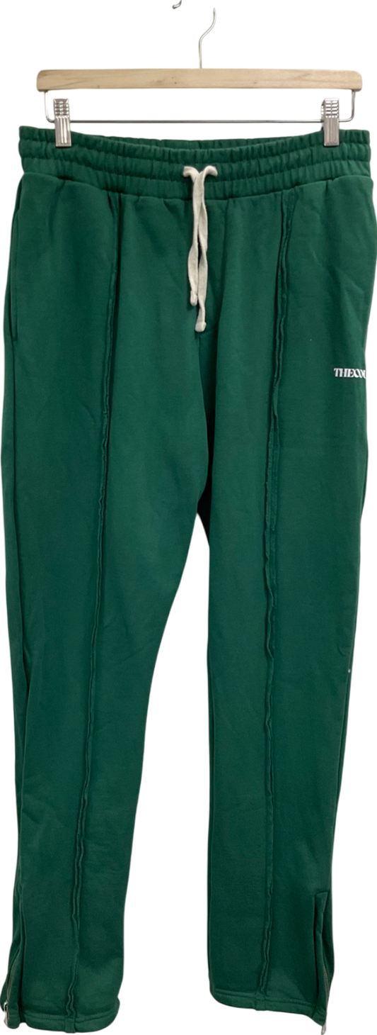 The Couture Club Green Raw Seam Straight Leg Joggers UK M