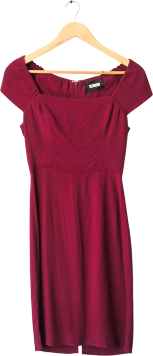 Reformation Red Burgundy Crepe Dress Us2 UK 6