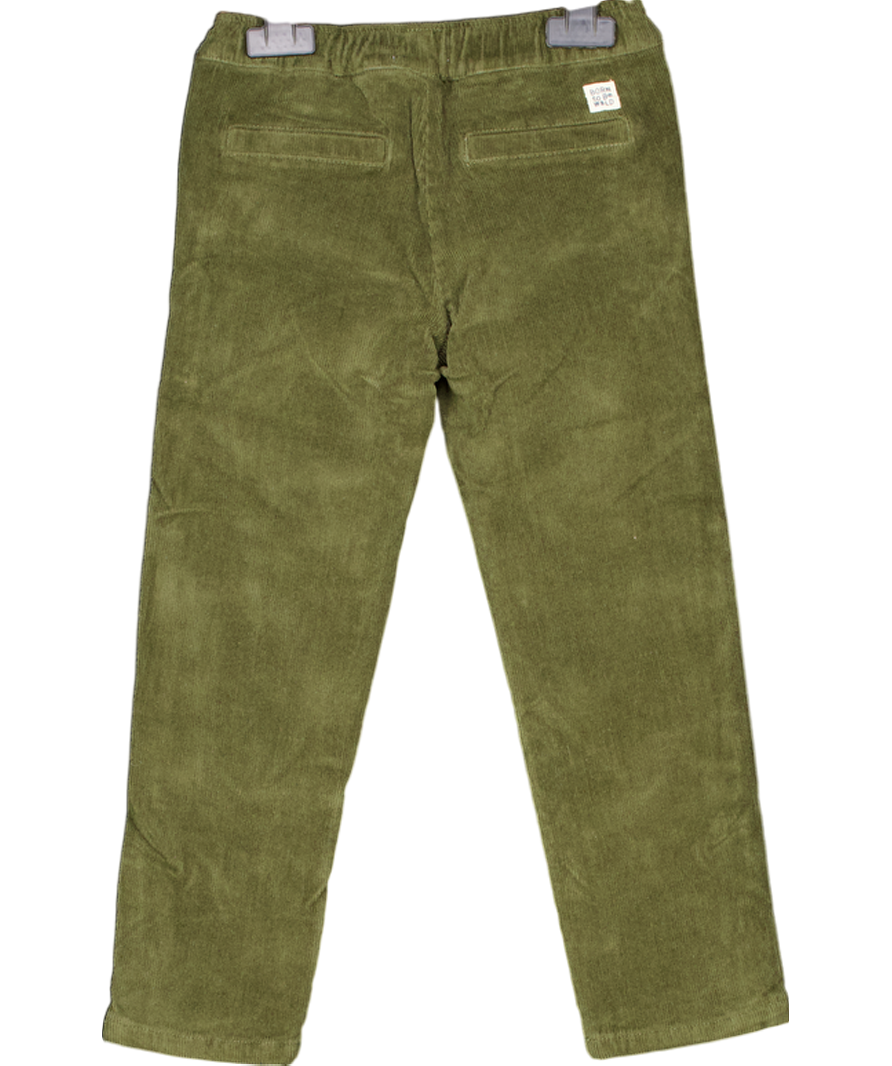 MANGO Green Lined Corduroy Trousers 4 Years