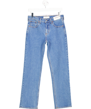Abercrombie & Fitch Blue Mid Rise 90s Straight Jeans  - Short Length W26