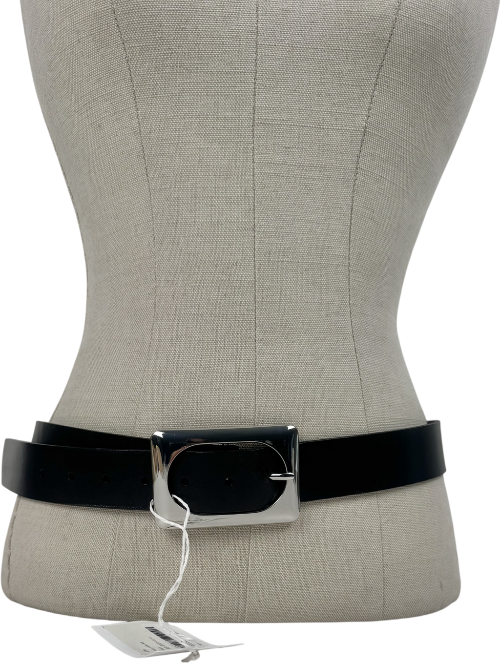 NA-KD Black Wide Leather Belt UK S/M