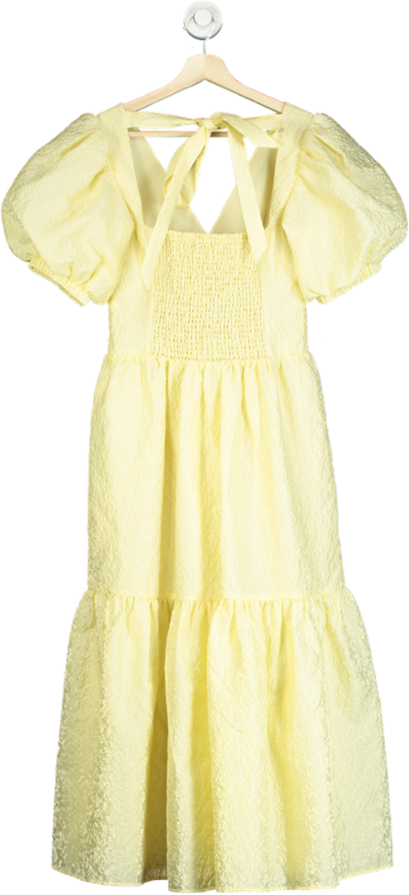 Self-Portrait Yellow Midi Dress UK 8