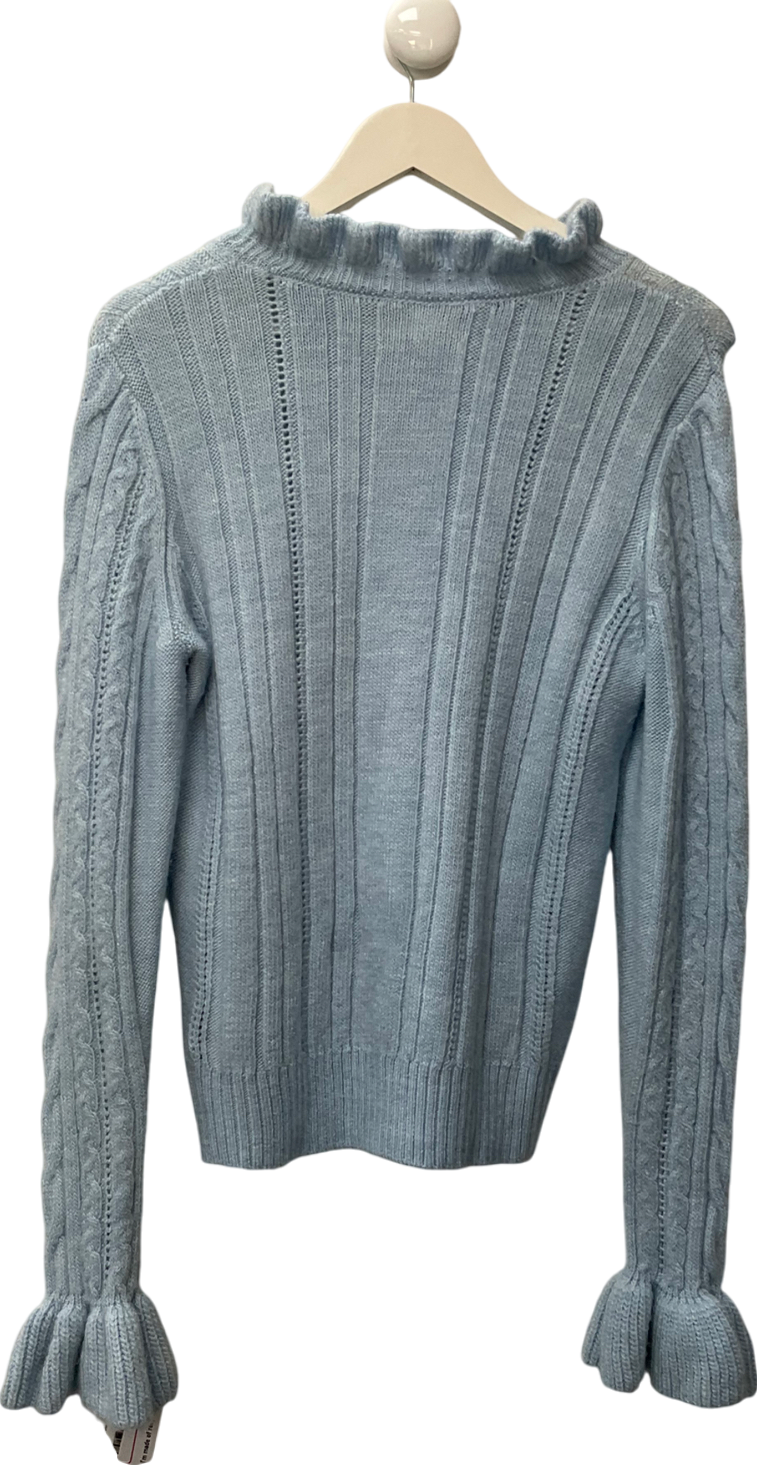 H&M Blue Cable-knit Jumper UK M