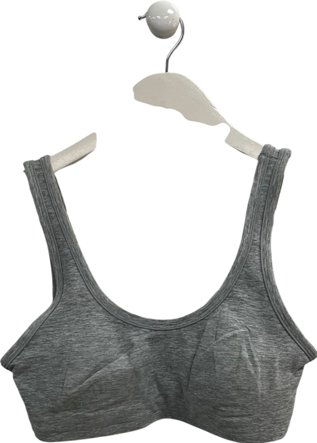 alo yoga Grey Centre Stage Crop Top UK XS