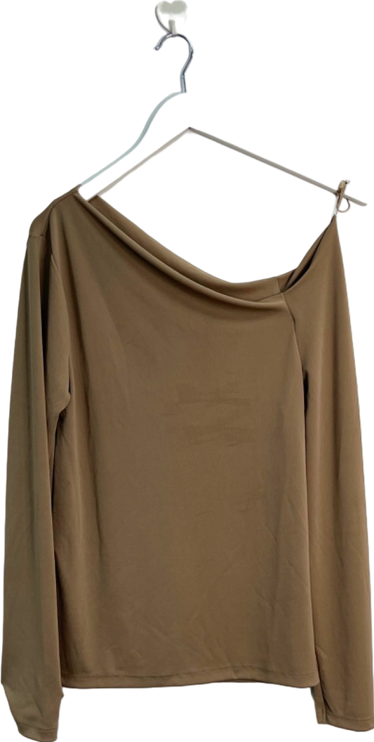 River Island Brown Boat Neck Top UK 14